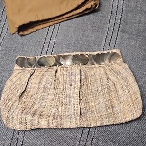 Tommy Bahama Tan Clutch with Shell Detail